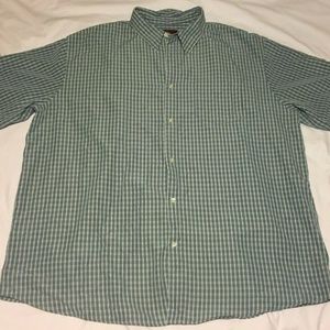 Hunt Club Plaid Shirt Button Down Short Sleeve 3XL